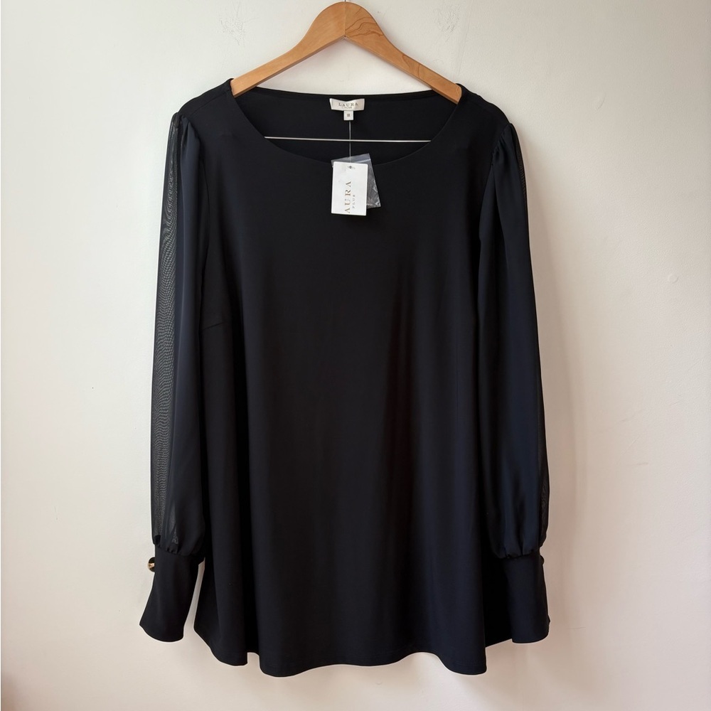 NWT Laura Chiffon Sleeve Top​ - Picture 2 of 13